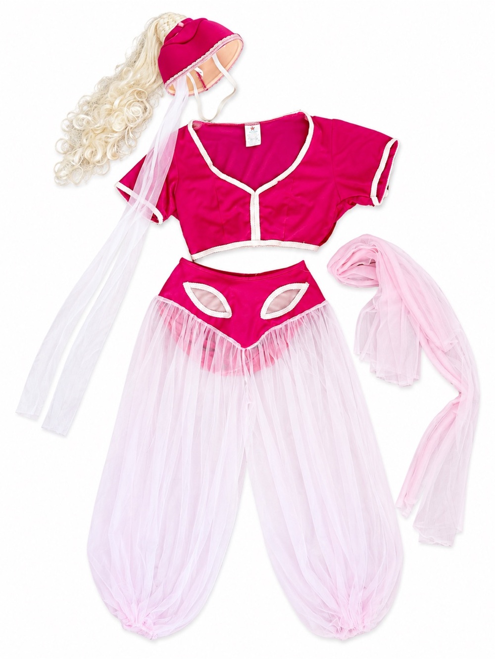 Vintage I Dream of Jeannie Genie Complete Costume Set Halloween Cosplay Womens